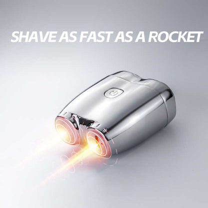 Orange Portable Twin-Head Electric Shaver - Compact Rechargeable Razor for Men V888-ELOSUNG16333