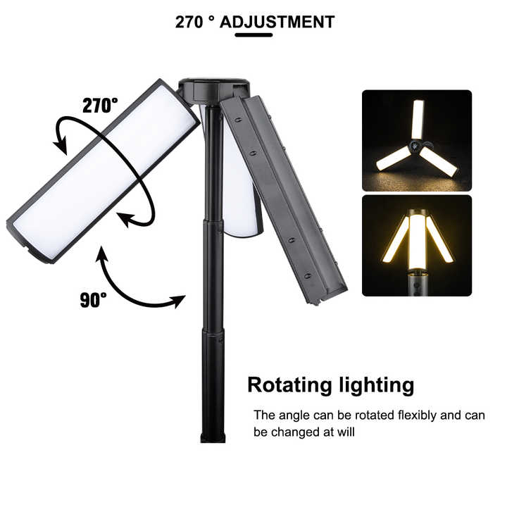 Multifunctional Telescopic Camping Lantern - Portable LED Light with Adjustable Height and USB-C Charging (Up V888-ELOSUNG16338