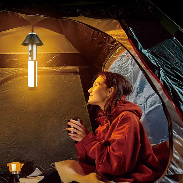 Multifunctional Telescopic Camping Lantern - Portable LED Light with Adjustable Height and USB-C Charging (Up V888-ELOSUNG16338