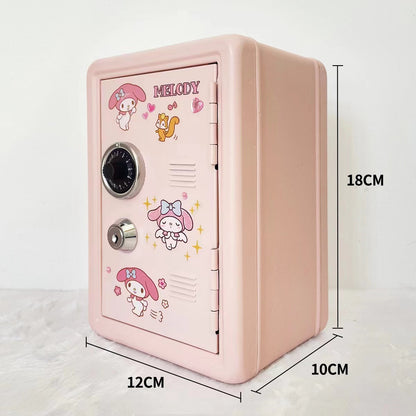 Pink Mini Metal Safe Box with Combination Lock and Key - Compact Security Storage V888-ELOSUNG16370
