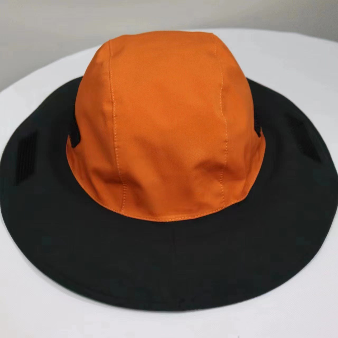 Orange Outdoor Waterproof Wide-Brim Rain Hat - Heavy-Duty Rain Protection V888-ELOSUNG16380