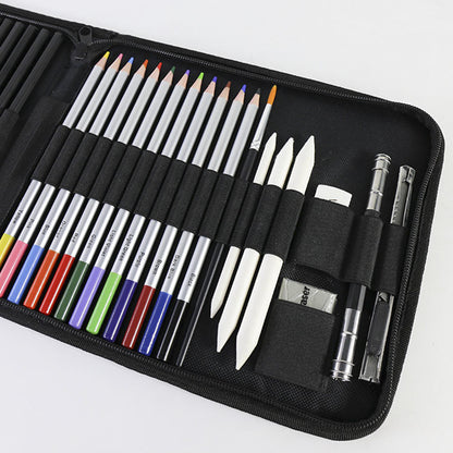 Light Blue 40-Piece Drawing Pencil Set, Professional Art Kit in Convenient Storage Case V888-ELOSUNG16553