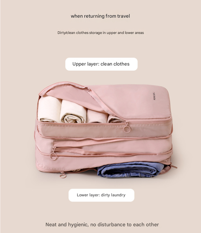 Beige Multifunctional Compact Travel Organizer Bag Stores 6-8 Essentials for Easy Access V888-ELOSUNG16555