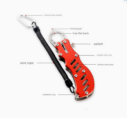 2 PCS Black Multi-Function Fishing Hook Remover Tool - Durable, Lightweight, and Compact V888-ELOSUNG16617