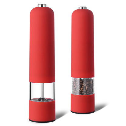 Red Elegant Red Electric Salt and Pepper Grinder - Modern and Compact for Effortless Seasoning V888-ELOSUNG16642