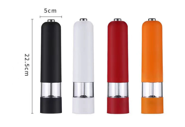 Black Elegant Electric Salt and Pepper Grinder - Modern and Compact for Effortless Seasoning V888-ELOSUNG16643