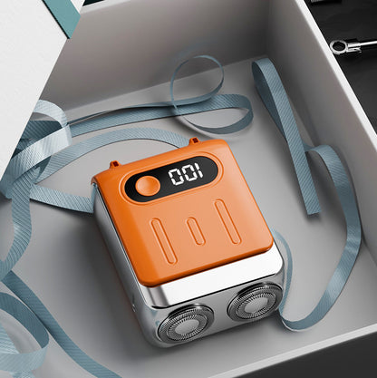 Orange Electric Shaver - Compact and Portable, USB Rechargeable with Digital Display, Ergonomic Design V888-ELOSUNG16697