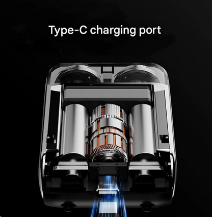 Blue Electric Shaver - Compact and Portable, USB Rechargeable with Digital Display, Ergonomic Design V888-ELOSUNG16698