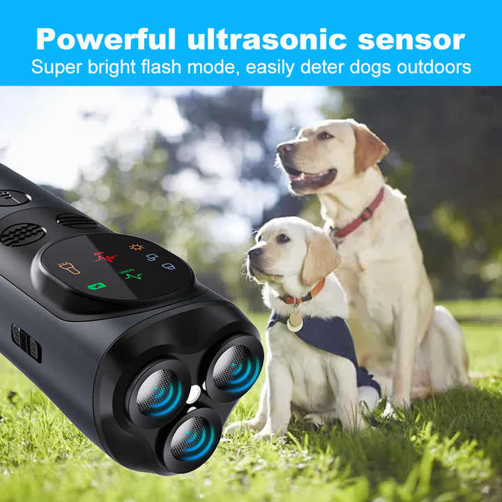 Ultrasonic Dog Repeller - High-Power, Flash Mode, Effective Outdoor Use for Controlling Aggressive Dogs V888-ELOSUNG16718