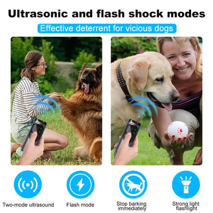 Ultrasonic Dog Repeller - High-Power, Flash Mode, Effective Outdoor Use for Controlling Aggressive Dogs V888-ELOSUNG16718