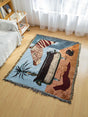 Safari-Inspired Woven Blanket - 160x130cm Artistic Tapestry Throw with Tassel Edges V888-ELOSUNG16736