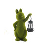 Green Solar-Powered Rabbit Statue with LED Lantern - Cute Garden & Lawn Decoration V888-ELOSUNG16744