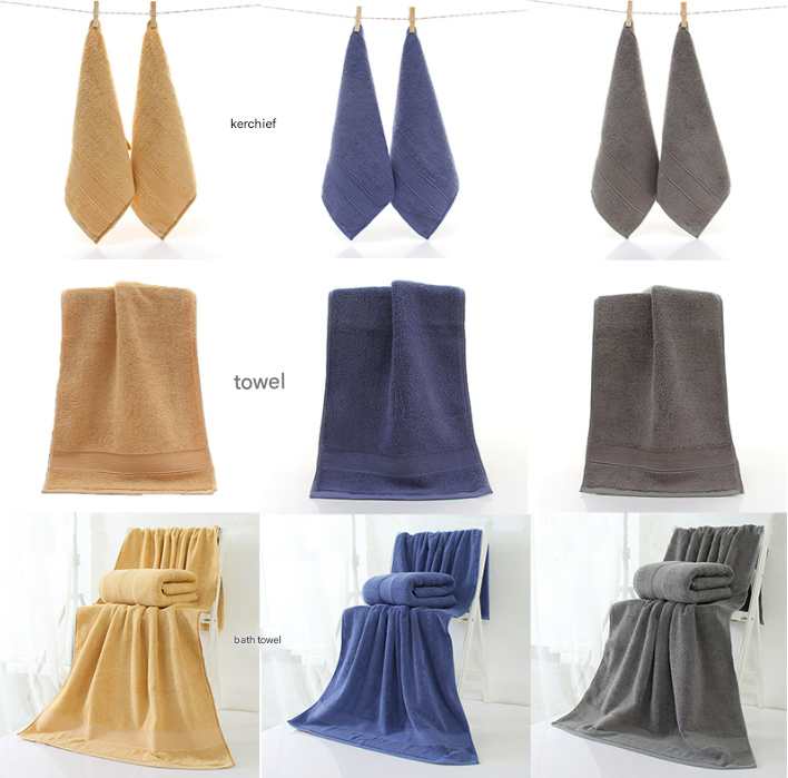 Yellow Luxury 100% Cotton Towel Set - 3-Piece Combed Cotton Bath Towel Set V888-ELOSUNG16749