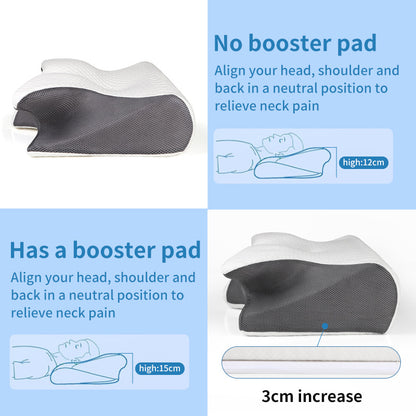 Ergonomic Memory Foam Pillow - Orthopedic Contour Pillow for Neck & Shoulder Support (61x43x13cm) V888-ELOSUNG16815