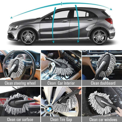 Type B 9-Piece Car Wash Tool Kit - Tire & Wheel Brushes, Wash Mitt, Microfiber Towels, and Wax Sponge Set V888-ELOSUNG17072