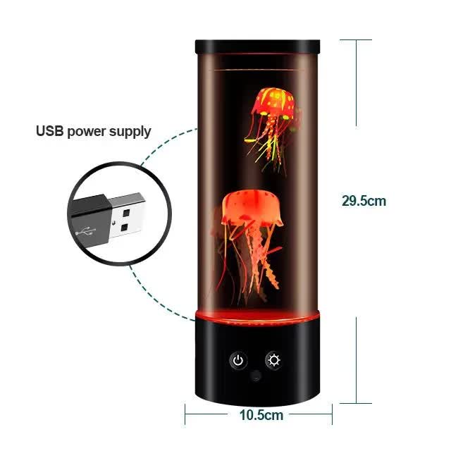 LED Jellyfish Lamp - Creative Night Light for Bedroom and Children's Room V888-ELOSUNG17075