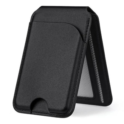 Black MagSafe Magnetic Wallet with Stand - PU Leather Card Holder for iPhone V888-ELOSUNG17076