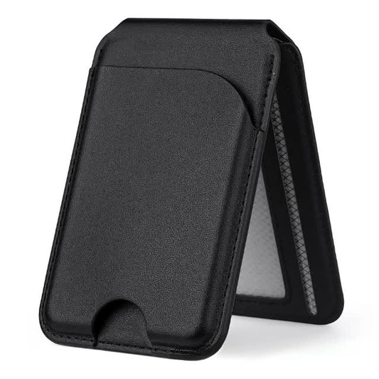 Black MagSafe Magnetic Wallet with Stand - PU Leather Card Holder for iPhone V888-ELOSUNG17076