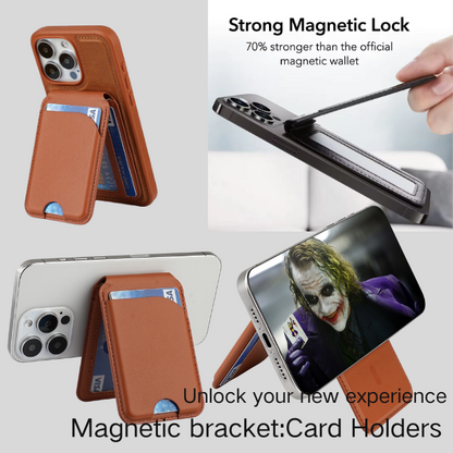 Dark Green MagSafe Magnetic Wallet with Stand - PU Leather Card Holder for iPhone V888-ELOSUNG17080