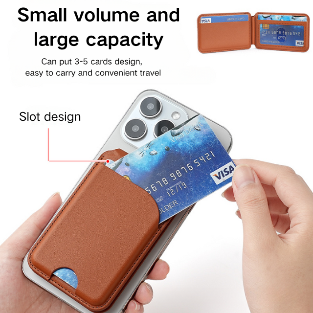 Dark Green MagSafe Magnetic Wallet with Stand - PU Leather Card Holder for iPhone V888-ELOSUNG17080