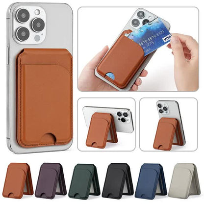 Dark Green MagSafe Magnetic Wallet with Stand - PU Leather Card Holder for iPhone V888-ELOSUNG17080