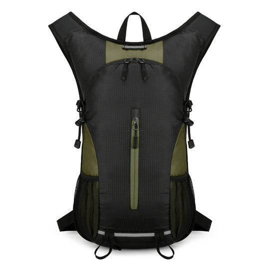 Black and Dark Green Patchwork Style Lightweight Outdoor Cycling Backpack - Durable and Water-Resistant V888-ELOSUNG17157