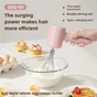 Pink Portable Electric Egg Beater with 3-Speed Adjustment, Dual Whisks, and Type-C Charging V888-ELOSUNG17304