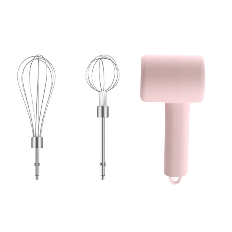Pink Portable Electric Egg Beater with 3-Speed Adjustment, Dual Whisks, and Type-C Charging V888-ELOSUNG17304