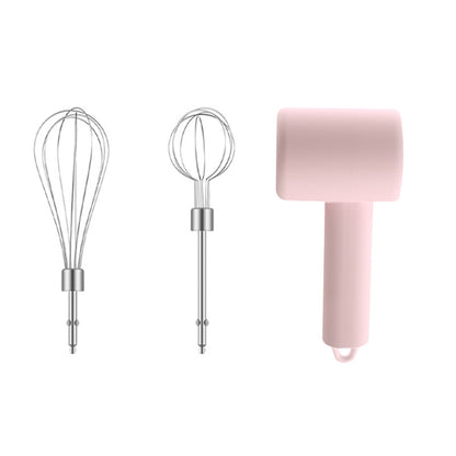 Pink Portable Electric Egg Beater with 3-Speed Adjustment, Dual Whisks, and Type-C Charging V888-ELOSUNG17304