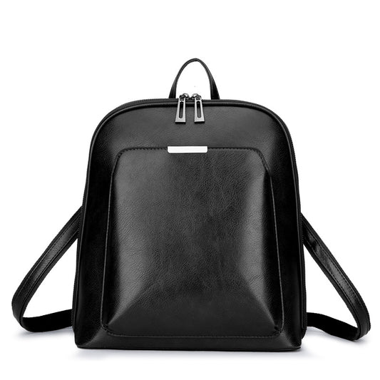 Black Stylish Women's PU Leather Backpack - Spacious, Anti-Theft, Multi-Pocket Travel Bag for School or Work V888-ELOSUNG17359