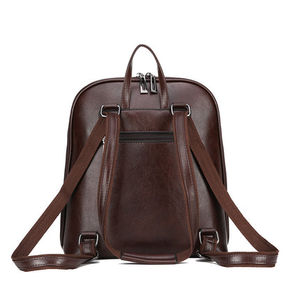 Black Stylish Women's PU Leather Backpack - Spacious, Anti-Theft, Multi-Pocket Travel Bag for School or Work V888-ELOSUNG17359