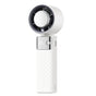 White Portable Turbo Handheld USB Rechargeable Fan with Digital Speed Display - High-Speed Cooling Fan for V888-ELOSUNG17475