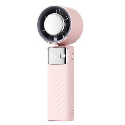 Pink Portable Turbo Handheld USB Rechargeable Fan with Digital Speed Display - High-Speed Cooling Fan for V888-ELOSUNG17476