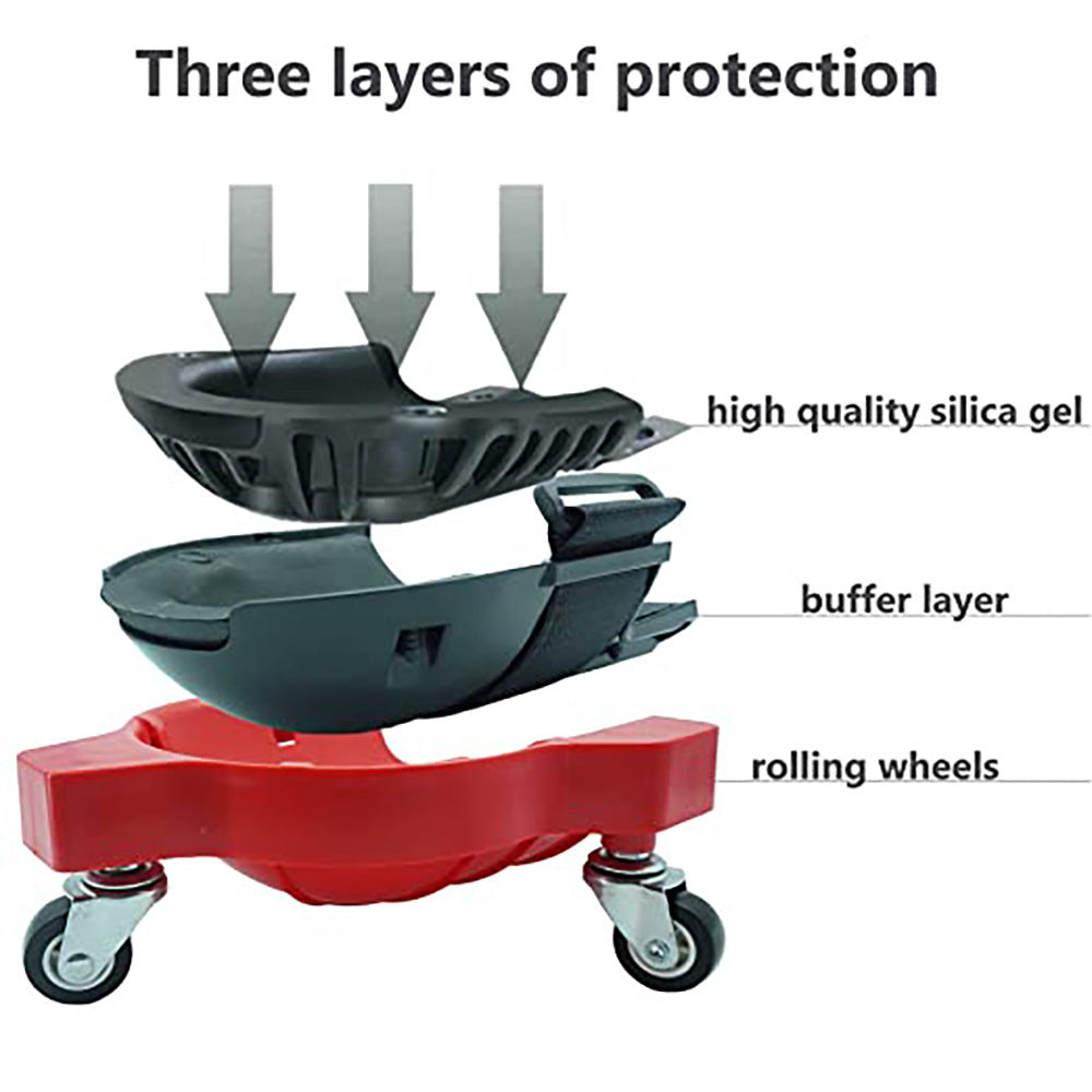 1 Pair Set Red Multi-Function Knee Pads with Swivel Wheels for Comfortable Knee Protection - Ideal for V888-ELOSUNG17565