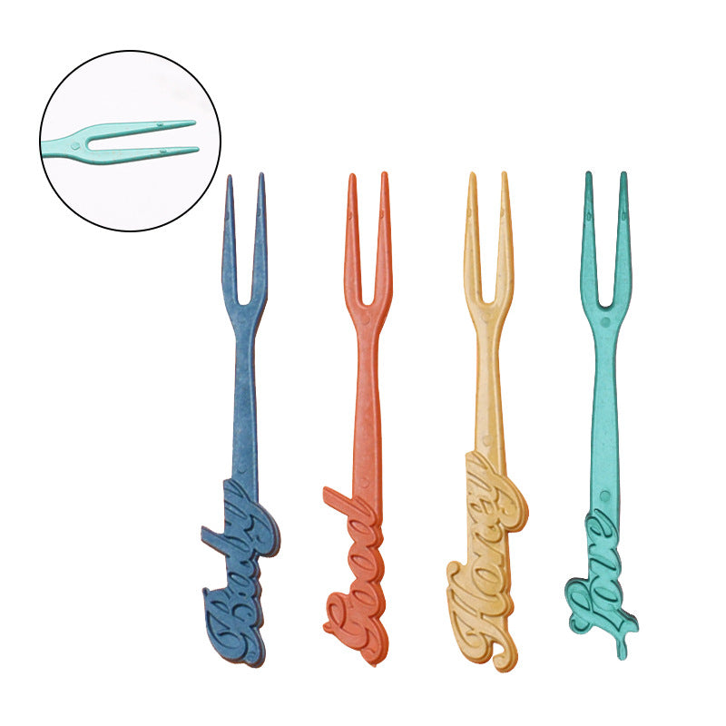 Four-person Set Multicolor Eco-Friendly Wheat Straw Dinnerware Set, Plate, Bowl, Cup & Utensil Set - V888-ELOSUNG17614