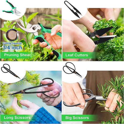24-Piece Bonsai Tree Tool Kit for Gardening Starters - Complete Bonsai Care Set with Organizer Bag V888-ELOSUNG17668