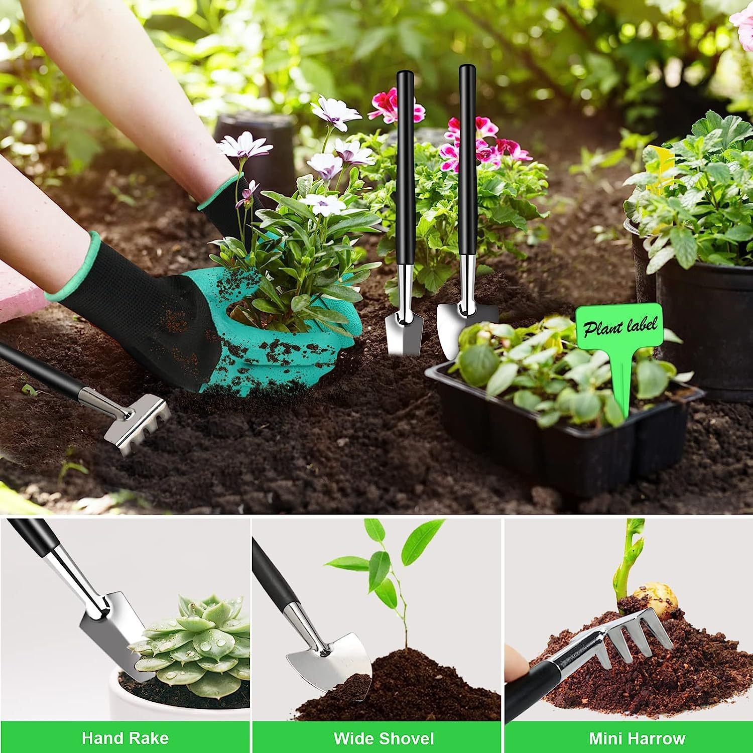 24-Piece Bonsai Tree Tool Kit for Gardening Starters - Complete Bonsai Care Set with Organizer Bag V888-ELOSUNG17668