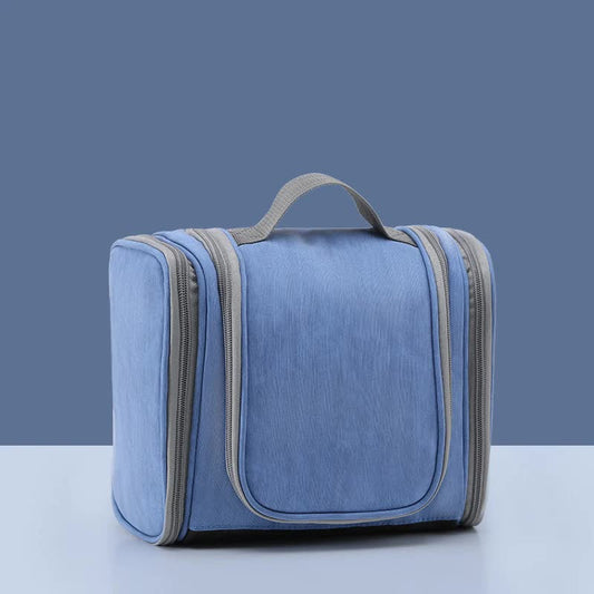 Blue Large Capacity Travel Toiletry Bag with Dry-Wet Separation - Hanging Organizer for Cosmetics and V888-ELOSUNG17705