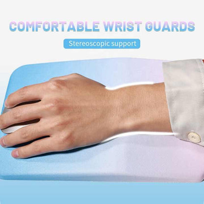 Gradual Pink Ergonomic PU Anti-Slip Mouse Pad with Wrist Support - Rectangular Gradient Desk Mat for Gaming V888-ELOSUNG17748