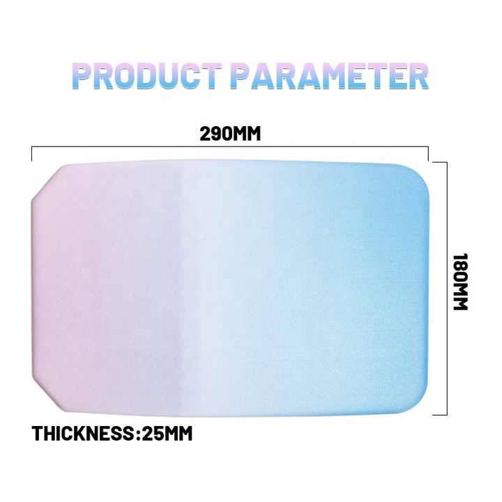 Gradual Pink Ergonomic PU Anti-Slip Mouse Pad with Wrist Support - Rectangular Gradient Desk Mat for Gaming V888-ELOSUNG17748