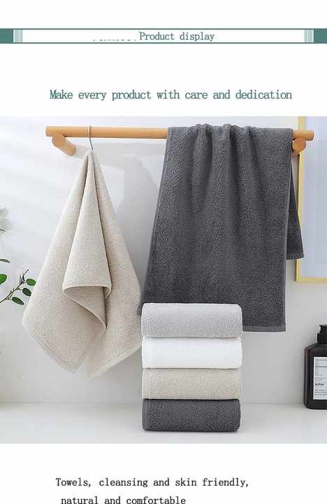White Premium Cotton Towel Set - 6 Pieces, Soft & Absorbent Bath Towels for Adults V888-ELOSUNG17797