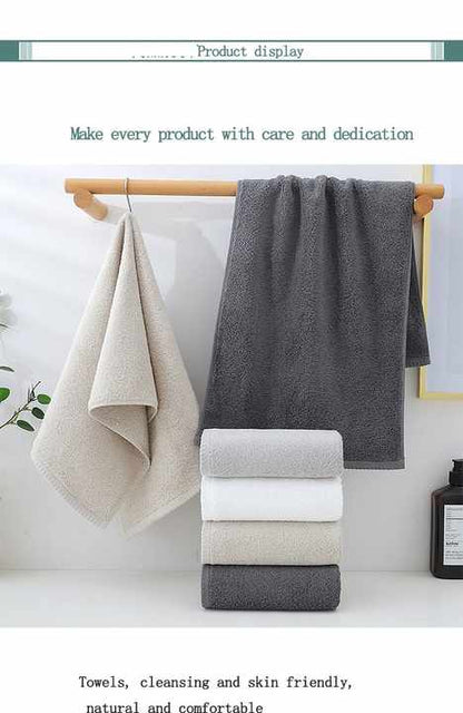 White Premium Cotton Towel Set - 6 Pieces, Soft & Absorbent Bath Towels for Adults V888-ELOSUNG17797