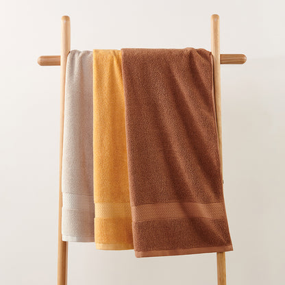 Bright Orange Premium Thick Cotton Bath Towel for Adults - Soft and Absorbent Bathroom Towel V888-ELOSUNG17829