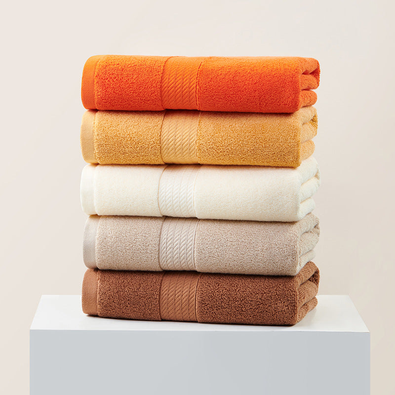 Bright Orange Premium Thick Cotton Bath Towel for Adults - Soft and Absorbent Bathroom Towel V888-ELOSUNG17829