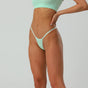 Size M Minimalist String Thong Underwear - 6-Pack in Black, White, Tango Red, Grey, Mint Green, and Violet V888-ELOSUNG17951