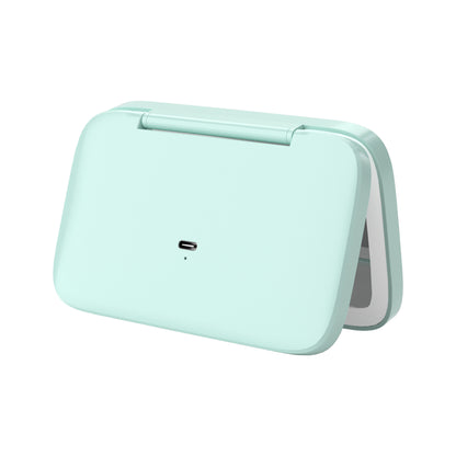 Green MR2326C Portable LED Illuminated Makeup Mirror - Foldable Lighted Vanity Mirror with 802mAh Battery V888-ELOSUNG18069