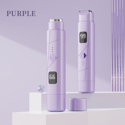 Purple Double-Headed Hair Removal Trimmer - Precision Shaving & Shortening with Type-C Charging V888-ELOSUNG18082