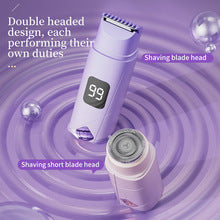 Purple Double-Headed Hair Removal Trimmer - Precision Shaving & Shortening with Type-C Charging V888-ELOSUNG18082