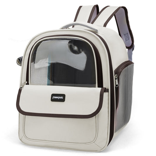 Coffee Pet Carrier Backpack - Space Capsule Design for Cats & Small Dogs V888-ELOSUNG18091