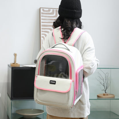 Coffee Pet Carrier Backpack - Space Capsule Design for Cats & Small Dogs V888-ELOSUNG18091
